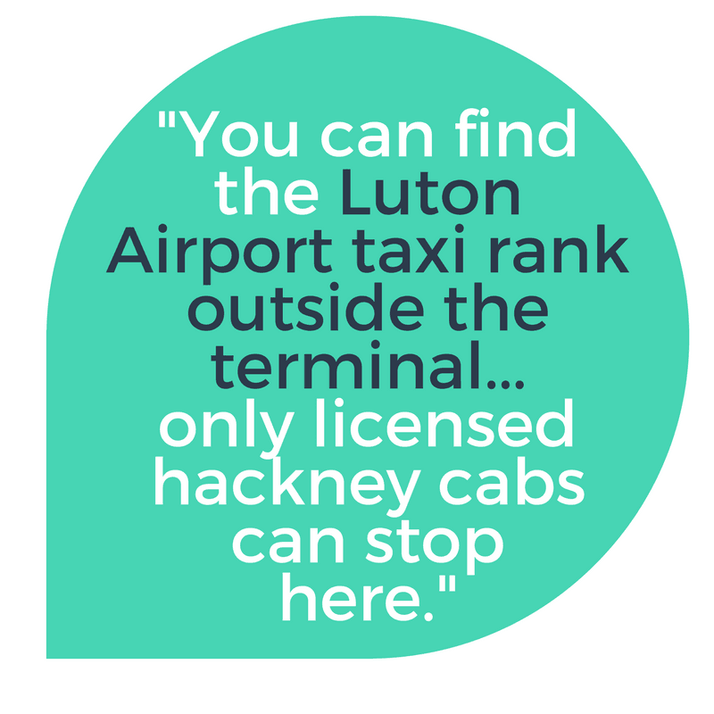 Speech Quote: The Luton airport taxi rank is outside the front of the terminal